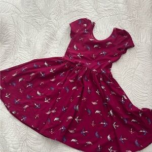 Dot Dot Smile Charming Bird Print Kids Dress